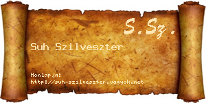 Suh Szilveszter névjegykártya