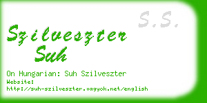 szilveszter suh business card